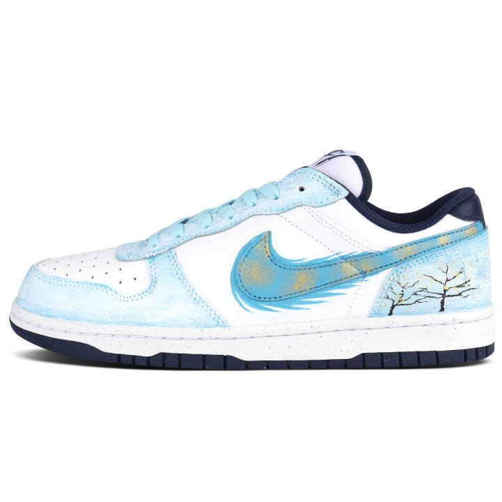 Nike Nike Big Cushioning Abrasion Resistant Low top Skateboard Shoes Unisex Blue White