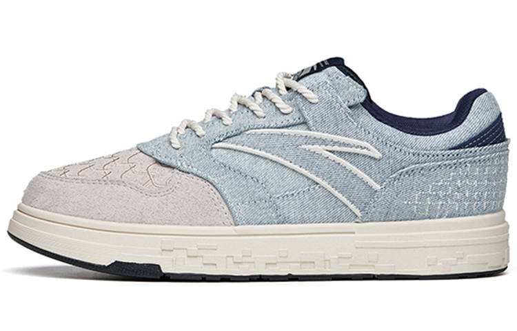 Anta Cushioning, Wear Resistant Low top Skateboard Shoes Men's Gray Blue