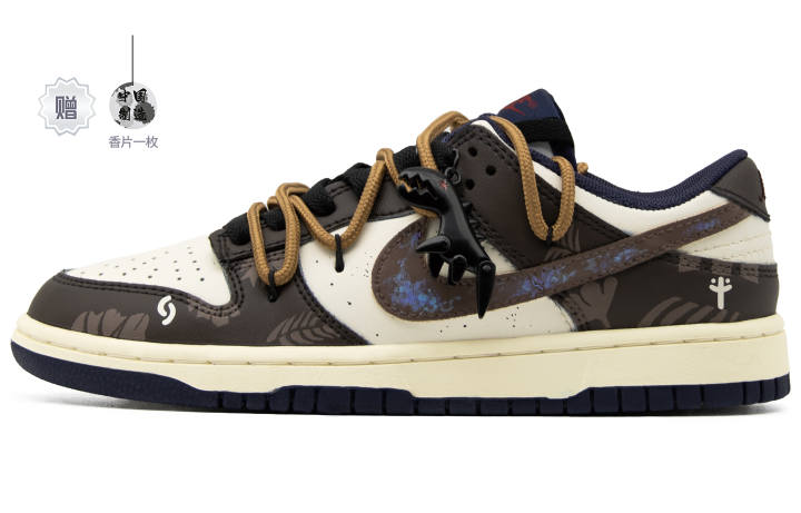 Nike Nike Dunk Low top Skateboard Shoes Unisex Brown Blue White