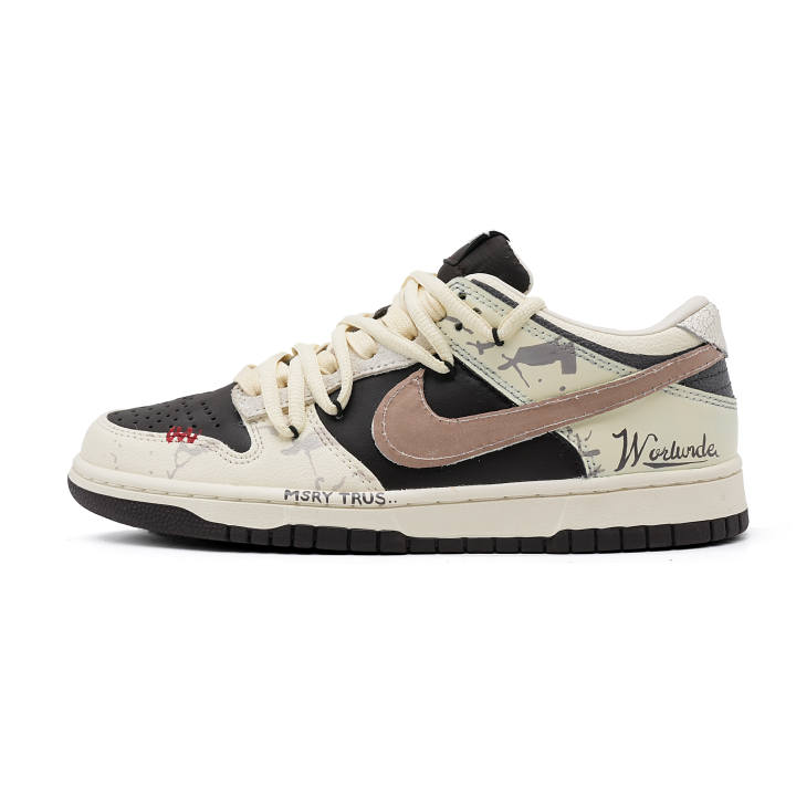 Nike Nike Dunk Old Street Star Abrasion Resistant Abrasion Resistant Low top Skateboard Shoes Men's Beige Brown