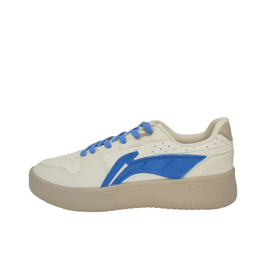Li-Ning Li Ning Sycee Slip Resistant Cushioning Lightweight Low top Skateboard Shoes Women's Beige Blue