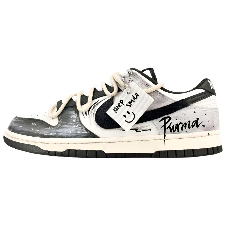 Nike Nike Dunk Abrasion Resistant Low top Skateboard Shoes Men's Gray Green