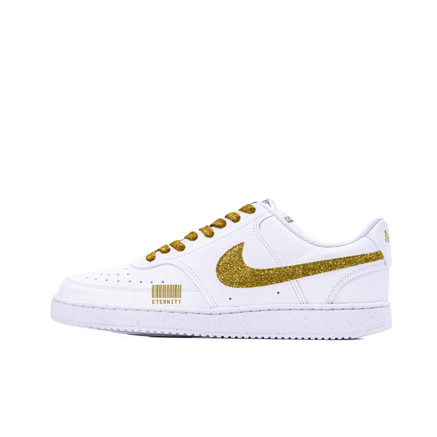 Nike Nike Court Vision 1 Slip Resistant Slip Resistant Low top Skateboard Shoes Men's White Gold