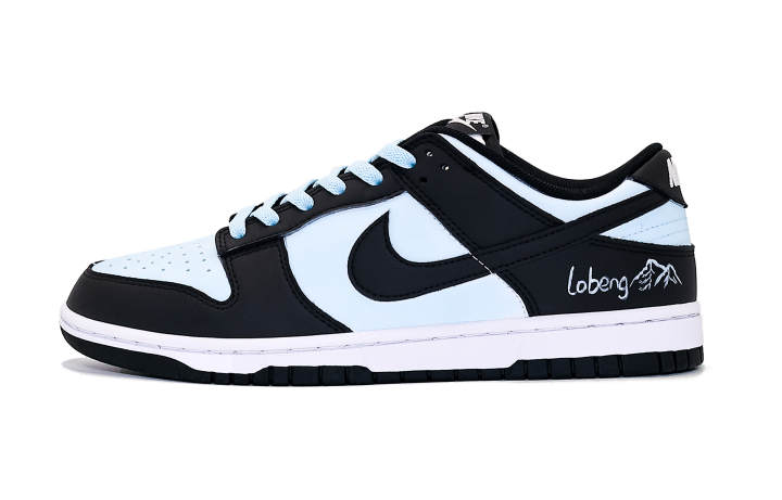 Nike Nike Dunk Abrasion Resistant Lightweight Wear resistant And Lightweight Low top Skateboard Shoes Unisex Black Blue