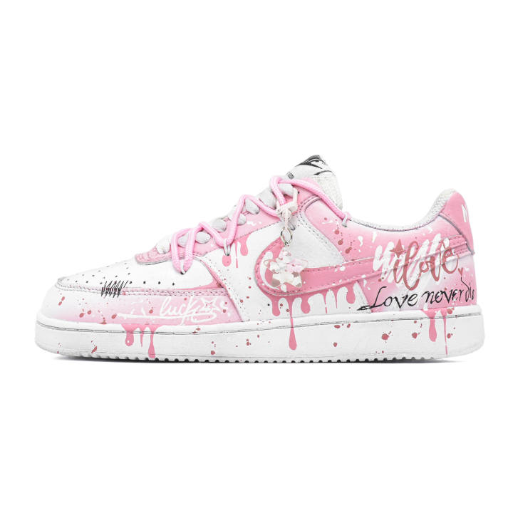 Nike Nike Court Vision 1 Love Coverage Abrasion Resistant Coverage Abrasion Resistant Low top Skateboard Shoes Unisex