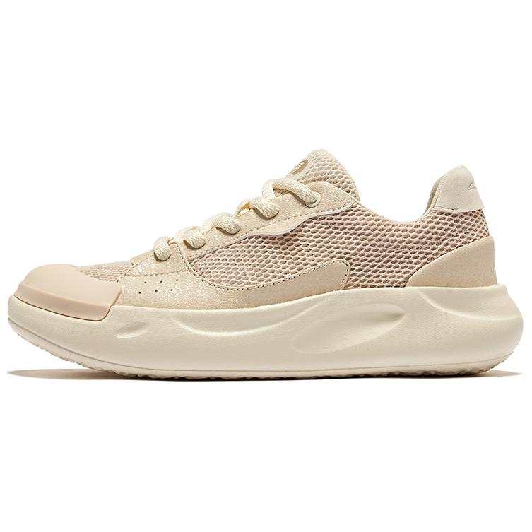Erke Slip Resistant Abrasion Resistant Slip Resistant Abrasion Resistant Low top Skateboard Shoes Women's Eggnog Gray