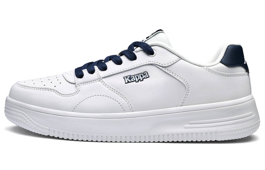 Kappa Back to Back Slip Resistant Lightweight Low top Skateboard Shoes Unisex White Blue