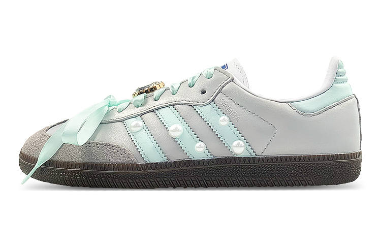 Adidas Originals Samba Low top Skateboard Shoes Unisex Gray Silver Green