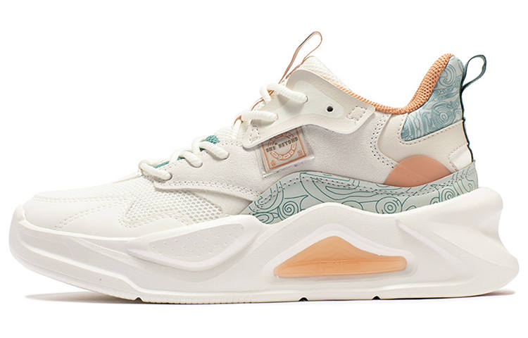 361° Jincheng Breathable Low top Sports Casual Shoes Women's White Green