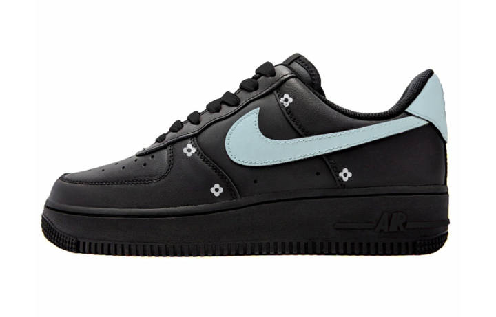 Nike Nike Air Force 1 Slip Resistant Low top Skateboard Shoes Women's Black Blue