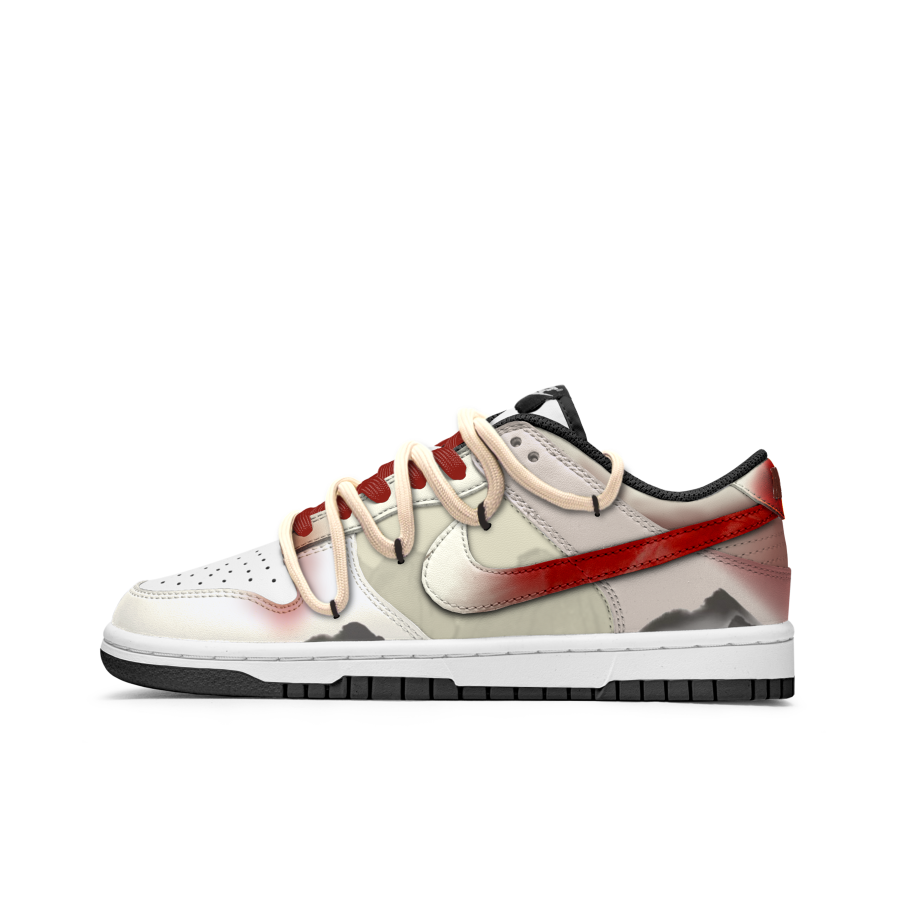 Nike Nike Dunk Freedom Panda, Zhurong Slip Resistant Abrasion Resistant Low top Skateboard Shoes Unisex White Red