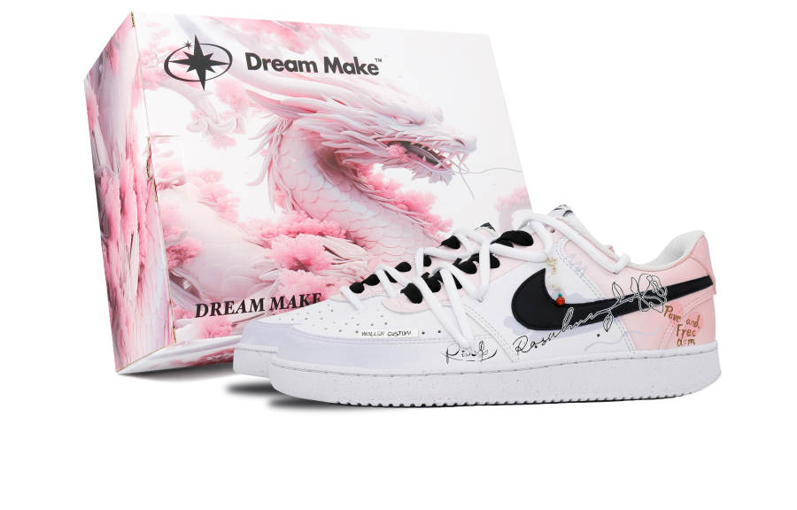 Nike Nike Court Vision 1 Diana Rose Slip Resistant Abrasion Resistant Low top Skateboard Shoes Men's Purple Pink