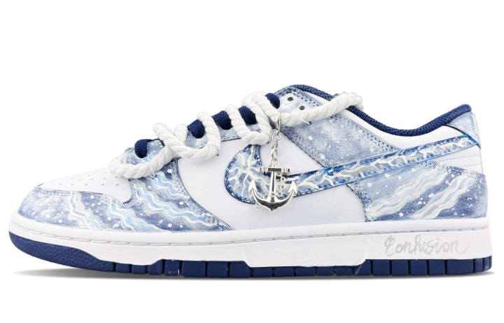 Nike Nike Dunk Abrasion Resistant Low top Skateboard Shoes Unisex Blue