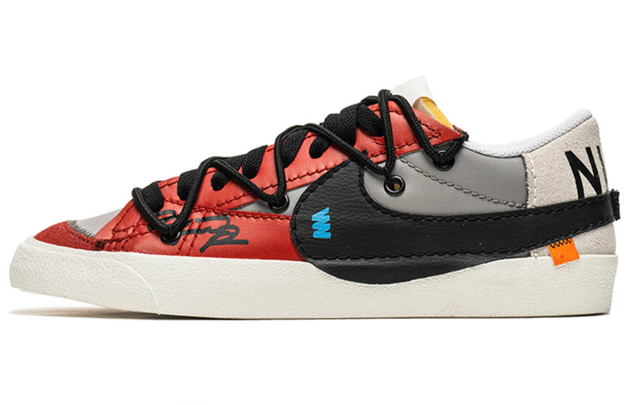 Nike Nike Blazer Slip Resistant Abrasion Resistant Low top Skateboard Shoes Men's Black Red