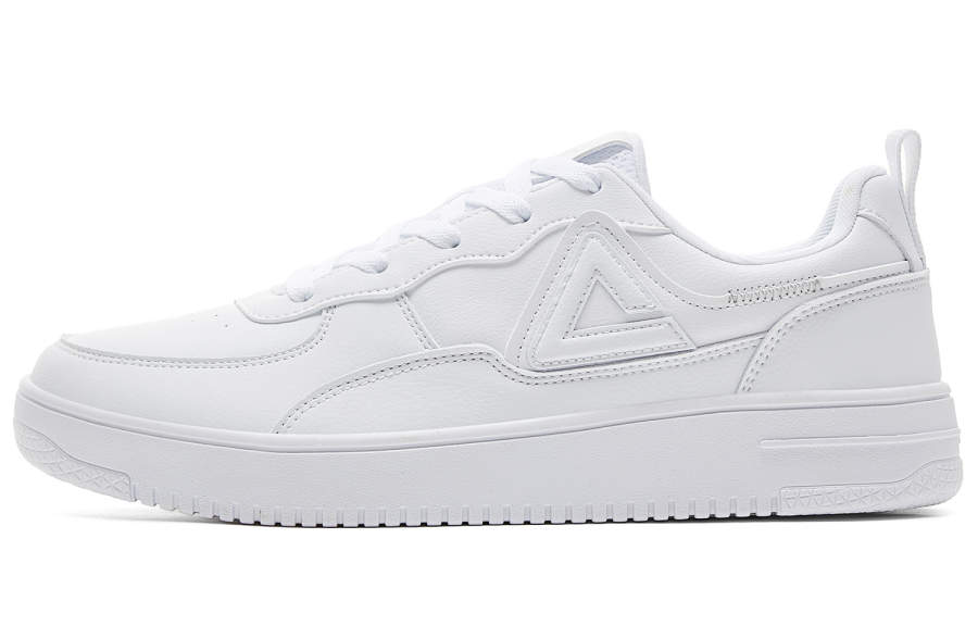 PEAK Cushioning Abrasion Resistant Lightweight Low top Skateboard Shoes Men's All White