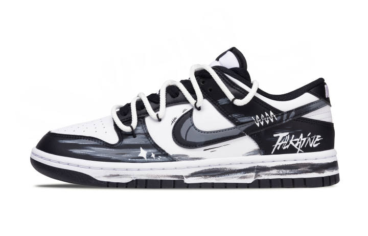 Nike Nike Dunk Echo Manufacturing Abrasion Resistant Abrasion Resistant Low top Skateboard Shoes Unisex Black White