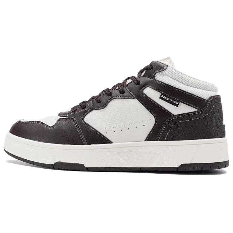 PEAK Classic Heritage Slip Resistant Abrasion Resistant High top Skateboard Shoes Women's White Black