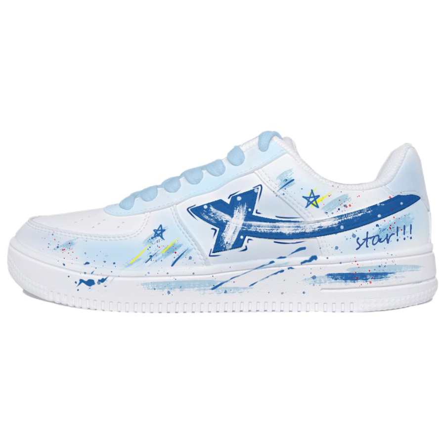 XTEP Air Force 1 Slip Resistant Abrasion Resistant Low top Skateboard Shoes Unisex Blue White