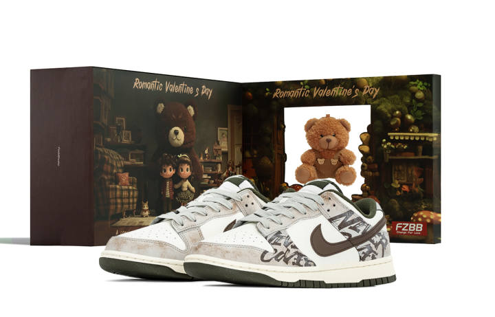 Nike Nike Dunk Graffiti Urban Techwear, Special Box, Height Increasing Versatile, Fashion Trend Abrasion Resistant