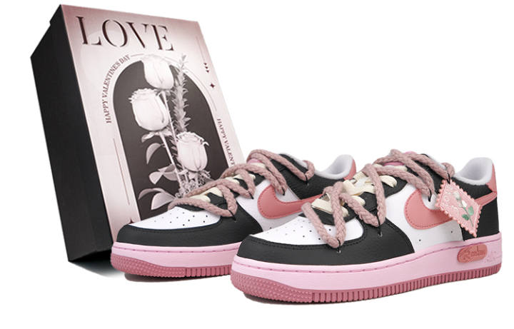 Nike Nike Air Force 1 RISK Rose Lover Slip Resistant Cushioning Abrasion Resistant Low top Skateboard Shoes Women's