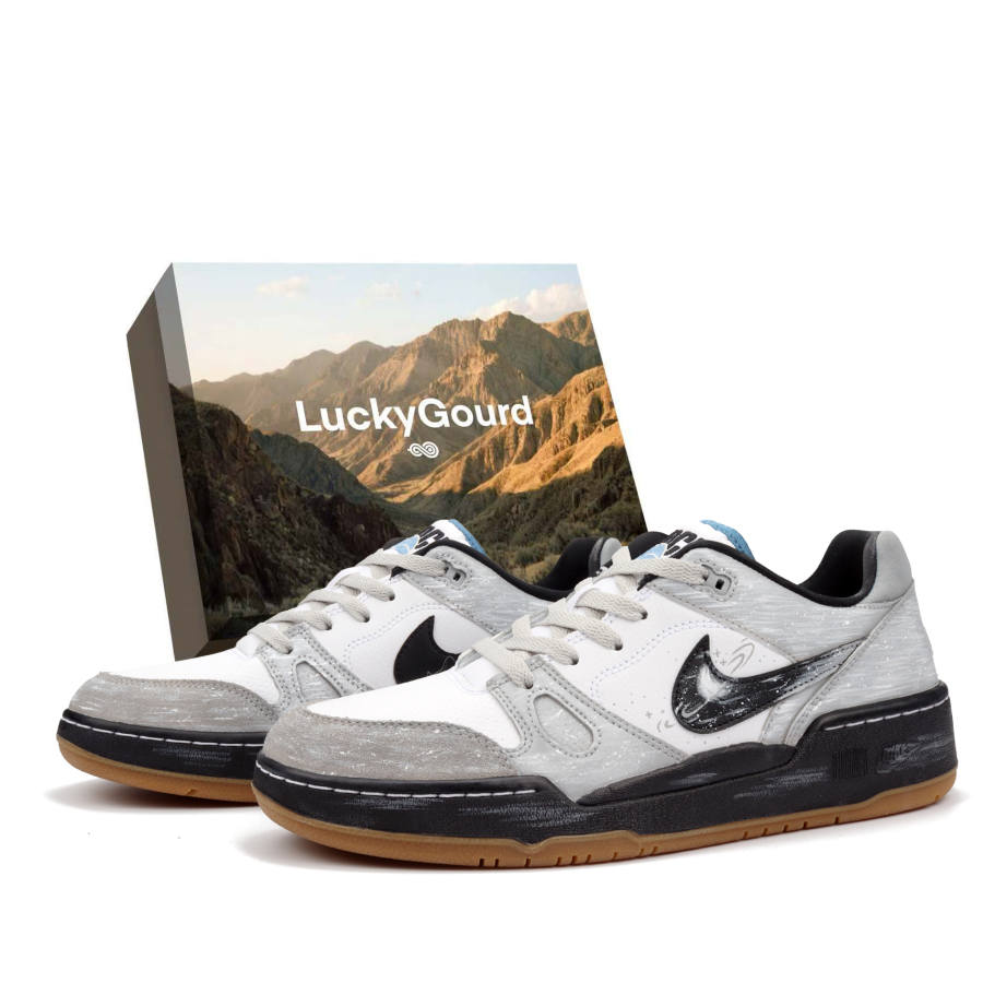 Nike Nike Full Force Moonfall Abrasion Resistant Balance Low top Skateboard Shoes Men's Gray White