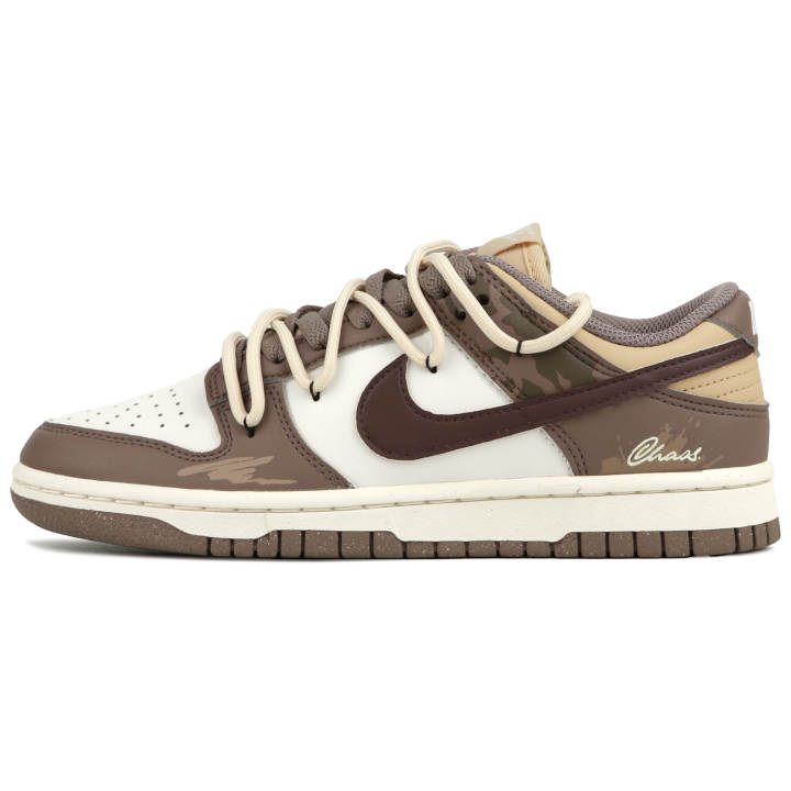 Nike Nike Dunk LOW Next Nature Abrasion Resistant Low top Skateboard Shoes Unisex White Brown