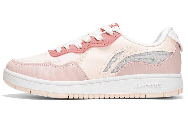 Li-Ning Li Ning Leather Slip Resistant, Abrasion Resistant, Lightweight Low top Skateboard Shoes Women's Pink