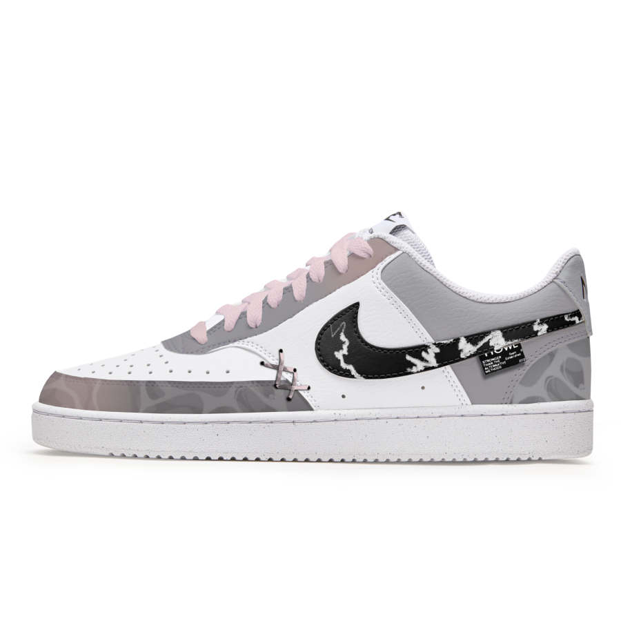 Nike Nike Court Vision 1 Slip Resistant Abrasion Resistant Low top Skateboard Shoes Men's Gray White
