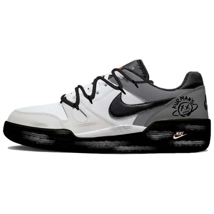 Nike Nike Full Force Gravity Awake Leather Cushioning Abrasion Resistant Lightweight Low top Skateboard Shoes Men's Gray