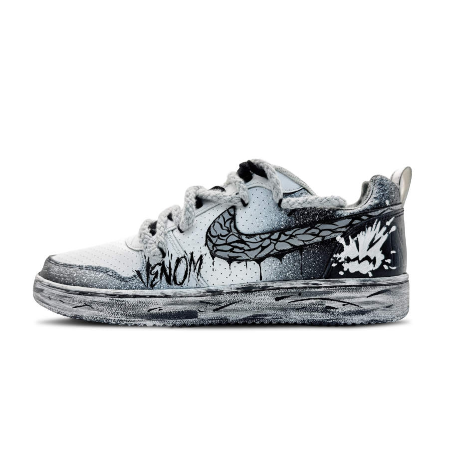 Nike Nike Court Borough Ruined Ruins Fission Synthetic Leather Abrasion Resistant Balance Low top Skateboard Shoes Men's