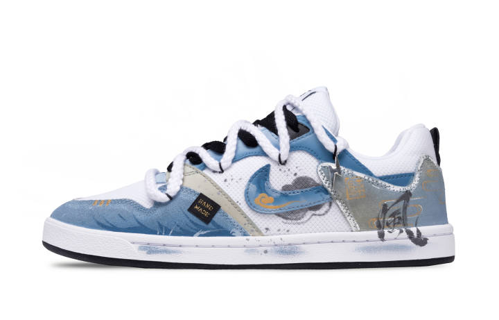 Nike Nike SB Alleyoop Skateboard Shoes Men's Low Top Blue/White/Beige