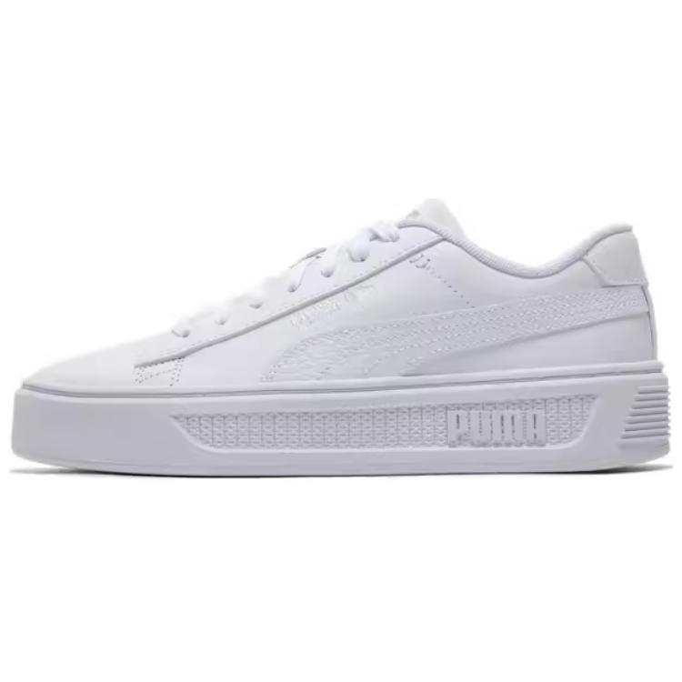 PUMA Smash Platform Artificial Leather, Leather Abrasion Resistant Abrasion Resistant Low top Skateboard Shoes Women's