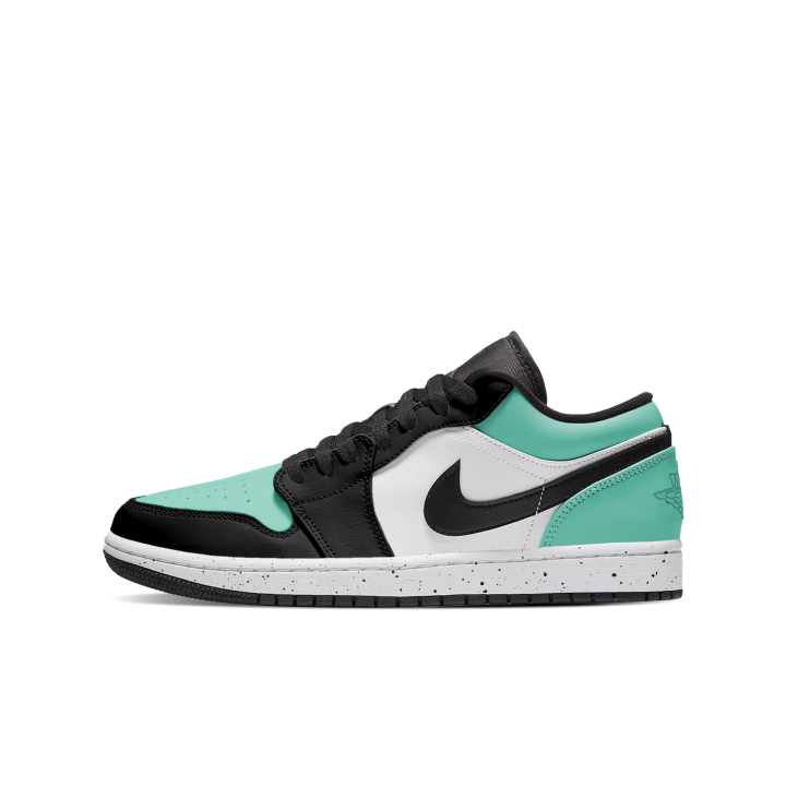 Jordan Jordan Air Jordan 1 Wear resistant And Lightweight Low top Skateboard Shoes Unisex White Black Green