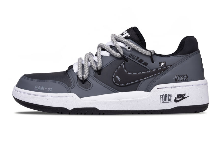 Nike Nike Full Force Leather Abrasion Resistant Low top Skateboard Shoes Men's Gray