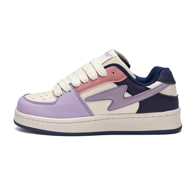 BKAE Non Slip And Waterproof Abrasion Resistant Low top Skateboard Shoes Unisex Purple Blue