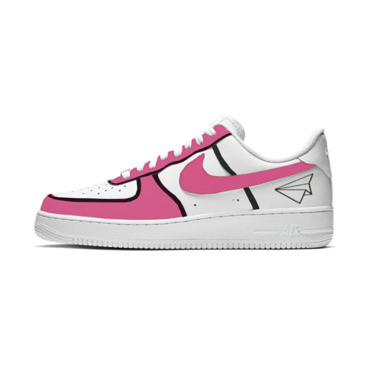 Nike Nike Air Force 1 Paper Plane Low top Skateboard Shoes Women's Pink White