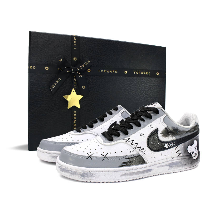 Nike Nike Court Vision 1 Low top Skateboard Shoes Unisex Black Gray