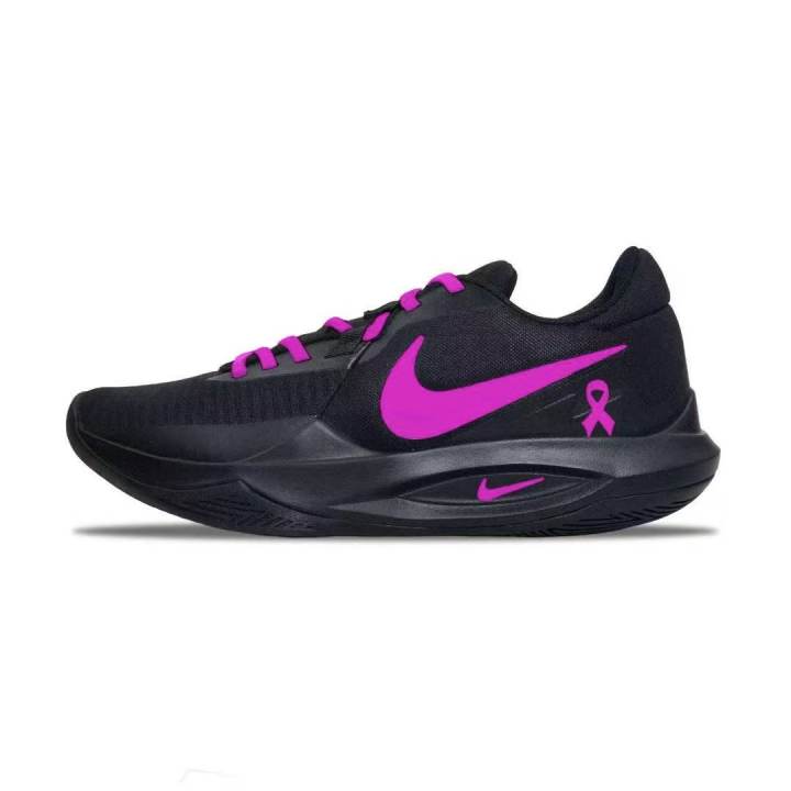 Nike Nike Precision 6 Abrasion Resistant Low top Basketball Shoes Men's Black Pink