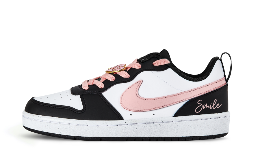 Nike Nike Court Borough Low top Skateboard Shoes GS Black Pink