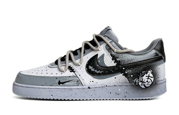 Nike Nike Court Vision 1 Low top Skateboard Shoes Men's Black Gray