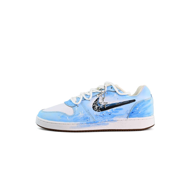 Nike Nike EBERNON Abrasion Resistant Lightweight Low top Skateboard Shoes Men's Blue White