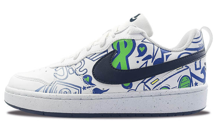 Nike Nike Court Borough Low top Skateboard Shoes Women's White Blue Green