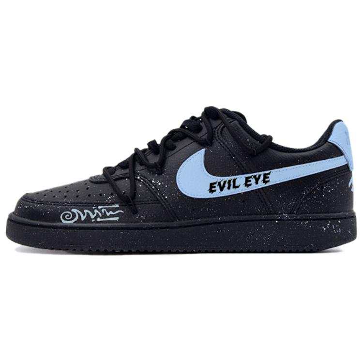 Nike Nike Court Vision Cushioning, Wear Resistant Low top Skateboard Shoes Unisex Black Blue