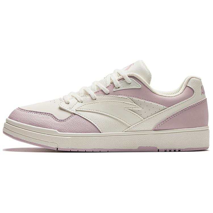 Anta Comfortable And Breathable Cushioning, Wear Resistant Low top Skateboard Shoes Women's White Pink