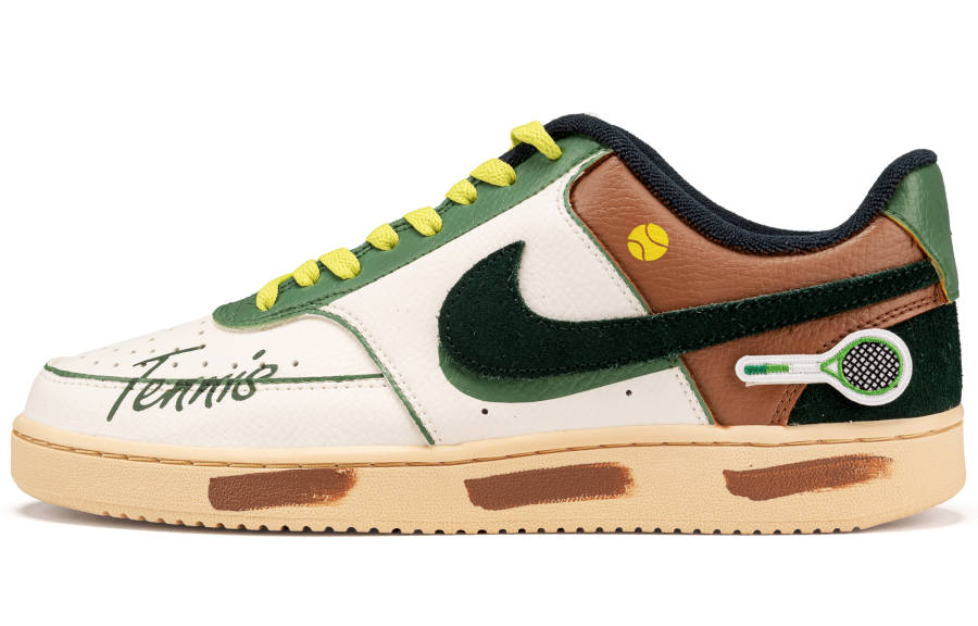Nike Nike Court Vision 1 Abrasion Resistant Low top Skateboard Shoes Unisex Green Brown