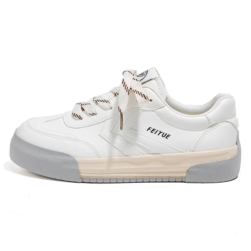 FEIYUE Slip-Resistant, Abrasion-Resistant, Lightweight Low-top Skateboard Shoes Women's White