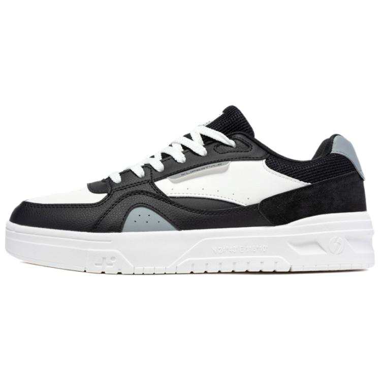 361° Slip Resistant Abrasion Resistant Support Low top Skateboard Shoes Men's White Black