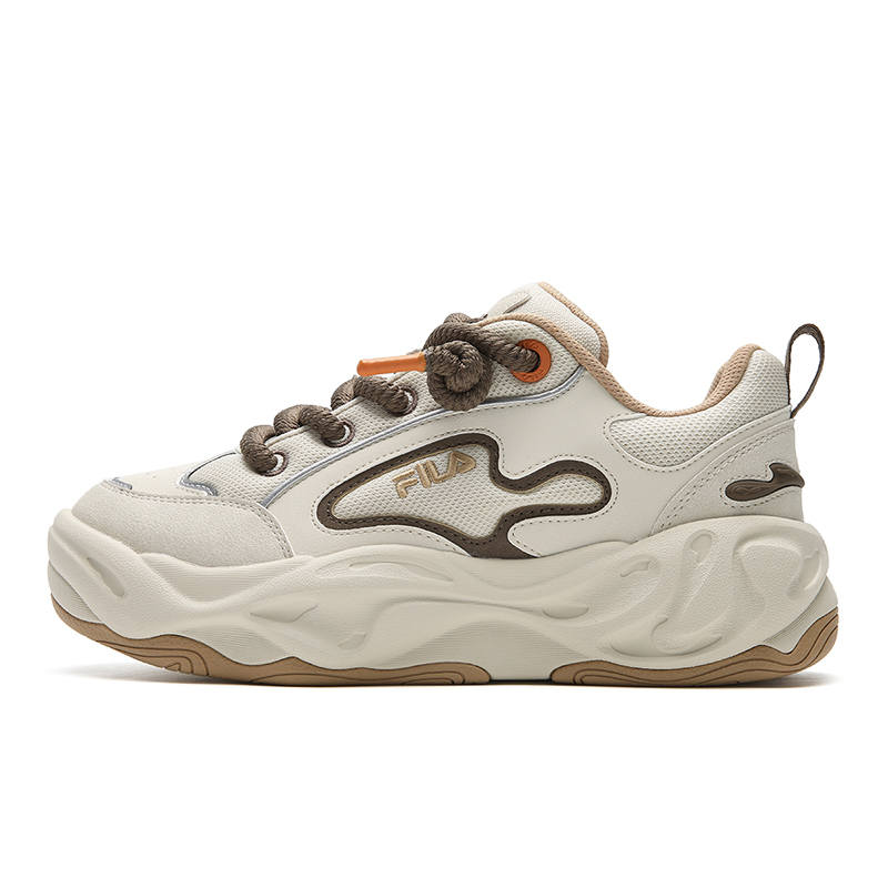 FILA BROOK 2 Abrasion Resistant Lightweight Height Increasing Low top Skateboard Shoes Men's Foam White