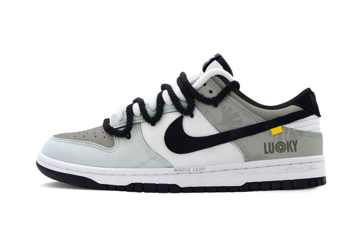 Nike Nike Dunk Lucky Maple Leaf Low top Skateboard Shoes Unisex Green Black White