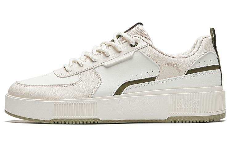 Anta Foam Height Increasing Lightweight Low top Skateboard Shoes Men's Gray White Green